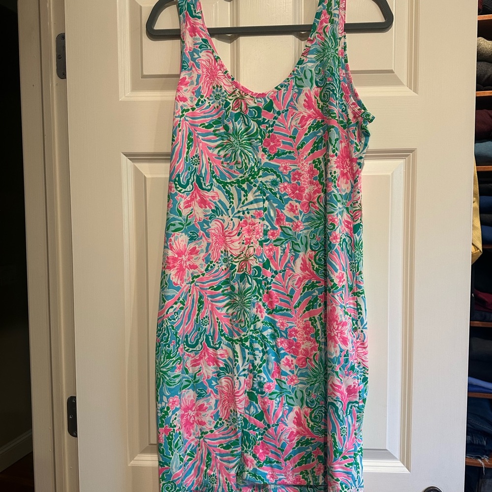 Lilly Pulitzer Pink and Green Sleeveless Sundress